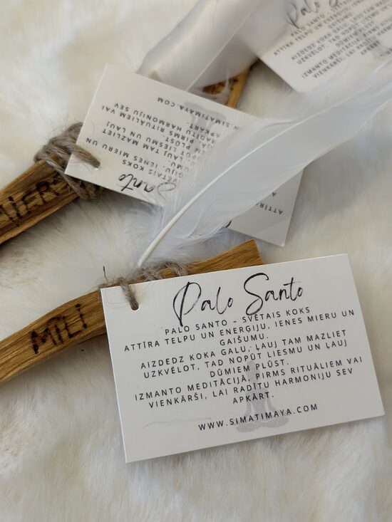 Palo Santo smaržkociņš ar gravējumu